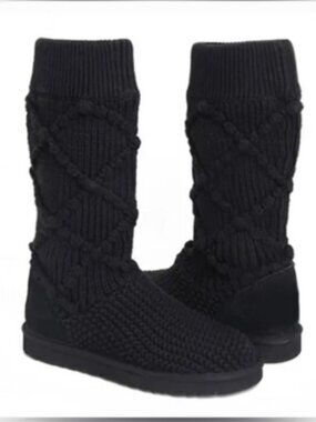 UGG Argyle Classic Knit Boots 8